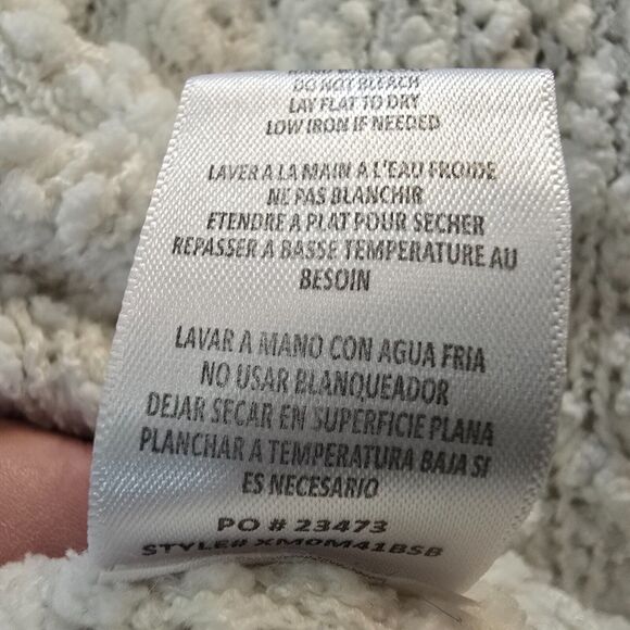 Studio B Bobeau Open Front Cardigan Women's 1X Ivory Popcorn V-Neck Long Sleeve - Picture 6 of 16